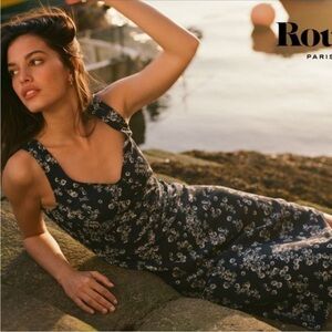 ROUJE Paolina Dress in Verveine Marine Size 40 US 8